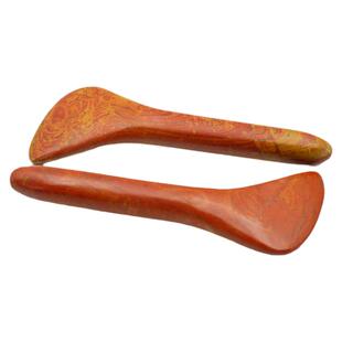 山东泗水天然红砭石面部眼部全身通用美容刮痧板拨筋棒原产地直发