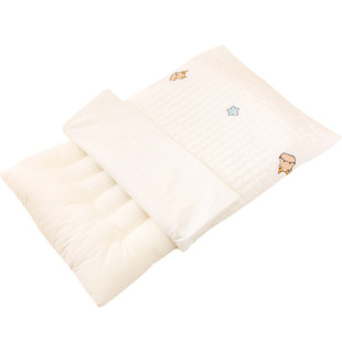 枕头婴童四季通用3岁6岁宝宝幼儿园丝绵枕分区护脊枕芯可拆洗枕套