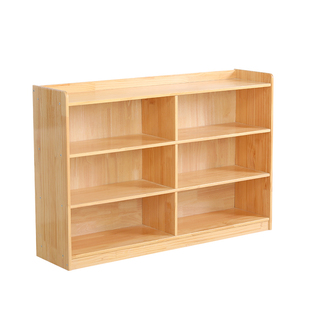 幼儿园实木教具柜樟子松木制柜子儿童玩具柜储物收纳柜蒙氏教具柜