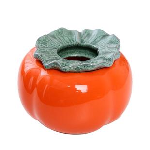 陶瓷柿柿如意桌面植物水培罐花盆多肉盆栽盆景绿萝铜钱草花器绿植