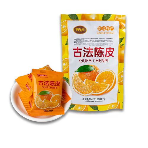 嗨乐享古法陈皮208g广东新会特产火车同款桔皮干老橘皮包邮