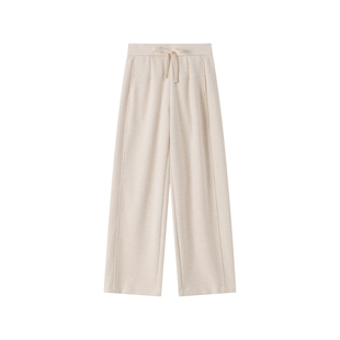 【都市旅人】CHICJOJO白色休闲裤宽松慵懒风2024新款冬季女阔腿裤