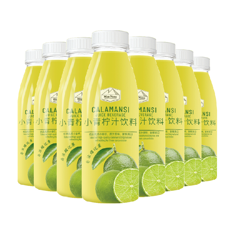 【单品包邮】MissNono小青柠汁果汁饮料300ml*8瓶0脂柠檬汁年货