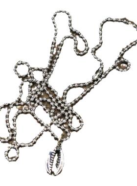 SAMTAO项链女S925银吊坠咖啡豆贝壳螺口造型个性小众ins搭配包邮