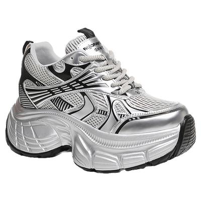 厚底加绒老爹鞋女内增高显脚小