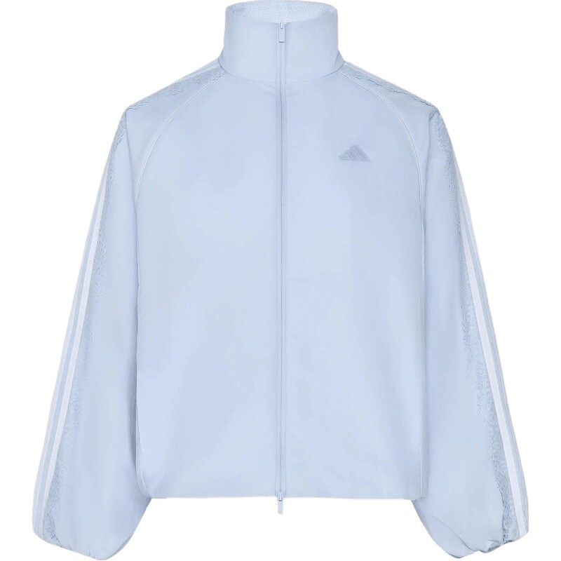 adidas阿迪达斯女子三条纹舞动系列蕾丝花边休闲夹克外套LD8219