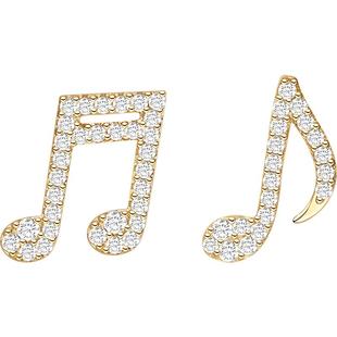 HEFANG何方珠宝奥莱限定音符耳钉高级感轻奢耳环耳饰女新年礼物