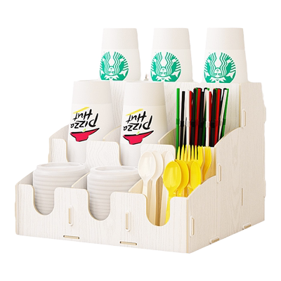 一次性奶茶店吧台纸杯杯架取杯架