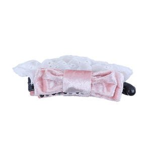 少女丝绒蝴蝶结蕾丝裙摆香蕉夹设计感抓夹发饰马尾夹发夹甜美头饰