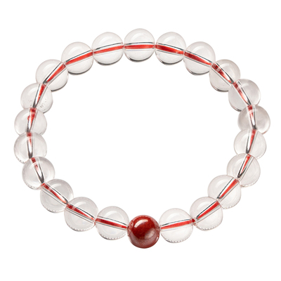 红鸾星动白水晶朱砂手串PANTA