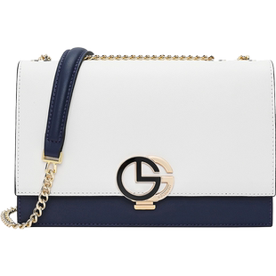 金利来女包2026新款真皮单肩包时尚百搭牛皮斜挎包简约链条小方包