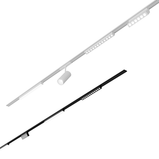 超薄明装磁吸轨道灯卧室过道无主灯不吊顶客厅线条泛光灯照明射灯