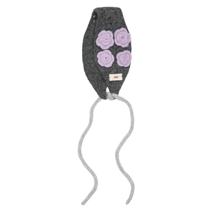 RockfishWeatherwear冬季时尚系带复古保暖护耳手工钩针花朵耳罩