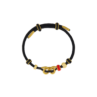 ZEGL生日礼物925银红绳手链女秋冬文昌结编织绳上岸手绳红色饰品