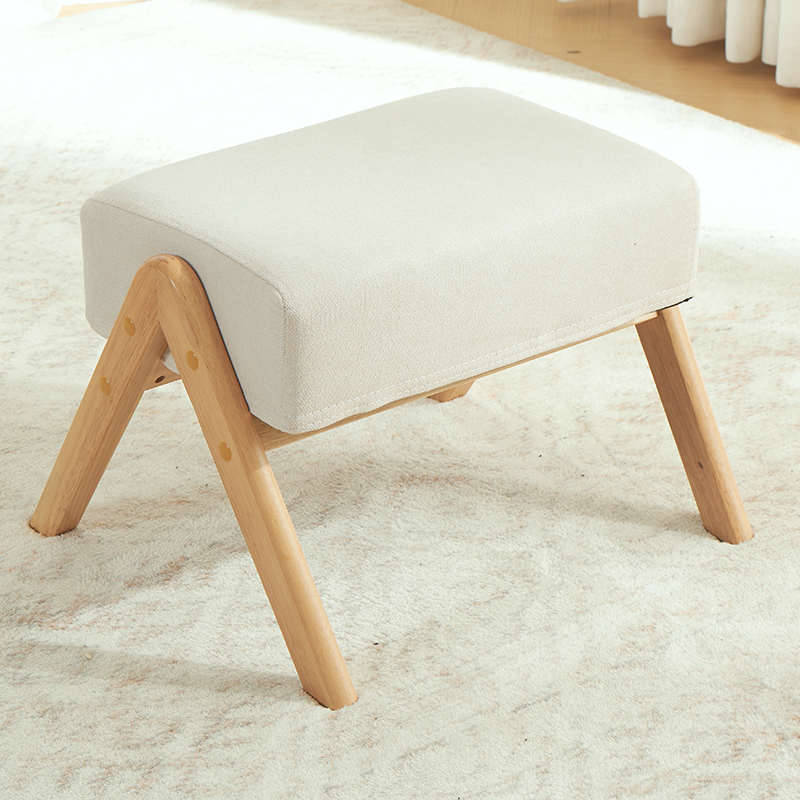 实木脚蹬现代简约橡木沙发日式客厅小矮凳小户型原木脚踏