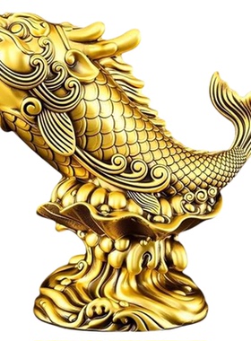 鸱吻龙之九子螭吻龙鱼解避火龙厨房在西北角家居摆件纯黄铜装饰品
