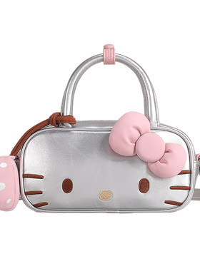 TOUTOUhellokitty三丽鸥银色包包可爱女童儿童手提斜挎包生日礼物