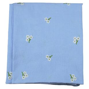 白色小雏菊全棉绣花布料棉布刺绣纯棉布衬衫旗袍连衣裙服装面料