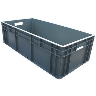 塑料周转箱EU物流筐灰色中转框欧标汽配胶箱水产养鱼养龟收纳加厚