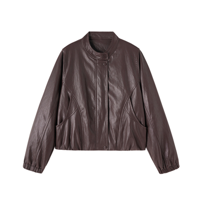 海宁真皮绵羊皮短款小个子女皮衣