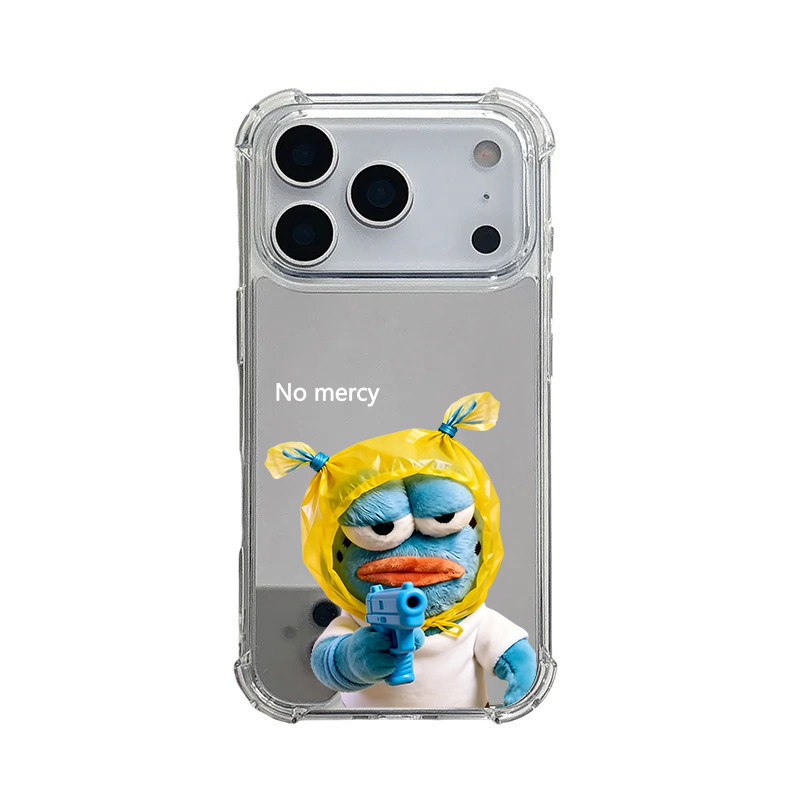 毫不留情拽鱼适用iPhone18苹果17手机壳16ProMax荣耀14比奇堡15华为Mate70Pro镜面P80小米亚克力三星软胶丑萌