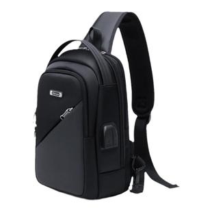 多功能防盗胸包男士商务通勤上下班胸前斜挎包户外运动旅行小背包