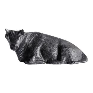 卧牛 日本南部铁器生肖牛年摆件进口铸铁文镇笔架书房镇纸牛市