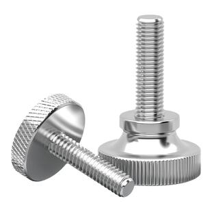 GB835不锈钢304滚花螺丝钉手扭手拧调节螺栓大平头圆头广告M3-M10