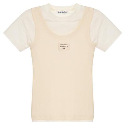 ACNE STUDIOS 春夏新款女士假两件短袖圆领T恤银泰百货 301574