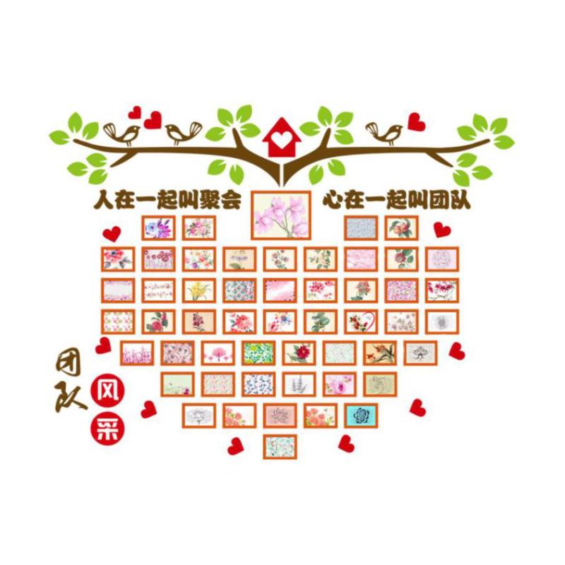 照片墙装饰氛围感团队风采展示墙