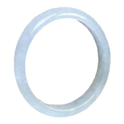 清新翡翠白戒指天然宽边冰绿介子