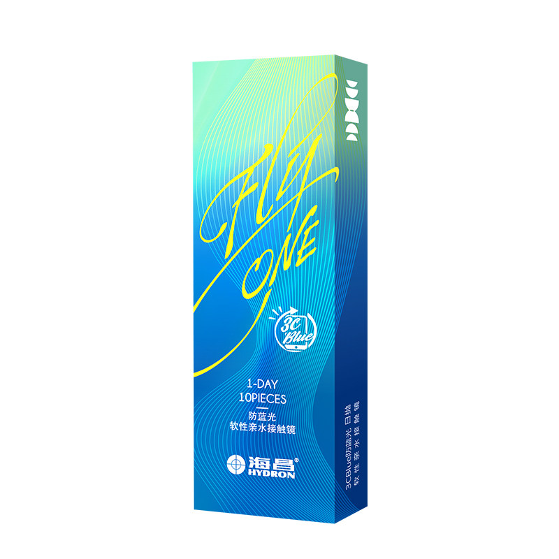 【新品】海昌3Cblue防蓝光日抛10/30片隐形近视眼镜抗UV高清正品