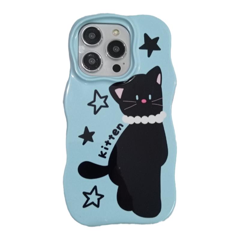 搞怪个性猫咪兔子适用苹果14手机壳可爱iPhone15ProMax新款小众13pro防摔16pro硅胶11女12情侣简约全包保护套