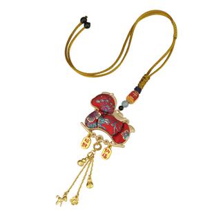 高档汽车挂件生肖车内吊饰马上有钱手工锦布平安装饰女男原创