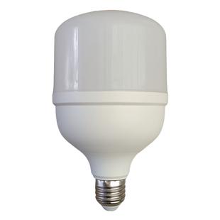 巨爵照明LED灯泡螺口E27塑包铝球泡物业工厂家用白光足瓦高亮柱泡