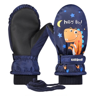 单板滑雪手套儿童防水保暖男孩大童女孩专业双板手闷子五指手套