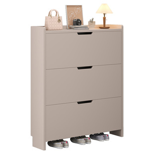 实木超薄翻斗鞋柜家用门口2025新款楼道入户大容量玄关柜小窄鞋架