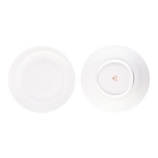 NARUMI鸣海ESPRIT系列简约纯色骨瓷汤盘/螺旋纹圆平盘/长托盘