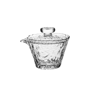 品茗杯子加厚耐热玻璃小茶杯盖碗杯功夫茶具喝茶耳杯茶碗家用套装