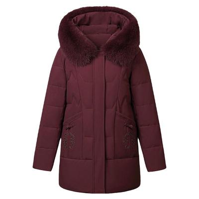 雪中飞加厚中长款狐狸毛领羽绒服