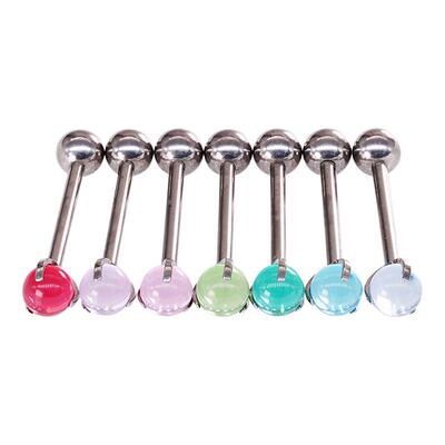 果冻琉璃F136钛合金舌钉内螺纹