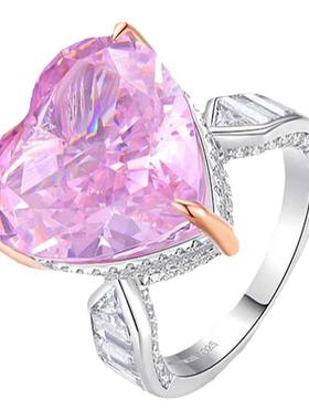 粉戒指leqiyuan925银包邮法式女