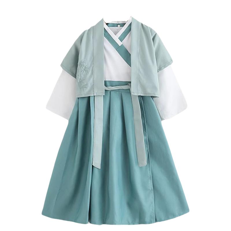 儿童汉服三字经国学书童毕业服