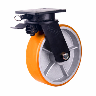 双铃超重型万向轮承重型10寸加厚聚氨酯工业万向脚轮载重7/8/9吨