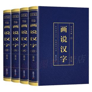 画说汉字正版全套4册彩色详解版打开汉字之门发现汉字之美汉字的演变过程精辟图说展示汉字在的使用状况语言文字书国学经典书籍