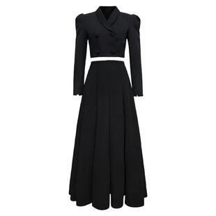 小西服上衣女裙子德鲁纳酒店明星同款长袖短外套半身裙伞套装