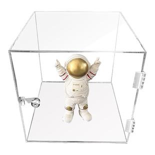 包邮定制透明亚克力盒子带锁收纳玻璃桌面化妆品展示罩防尘简约箱