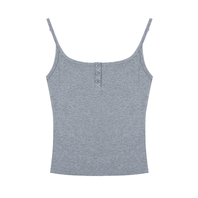 高频穿搭吊带针织无袖上衣