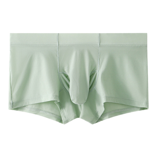 冰丝内裤男夏季薄款透气枪弹式分离大象鼻平角裤透明速干裸感裤潮