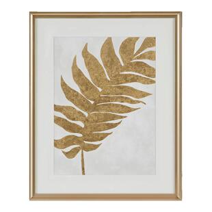 HarborHouse美式家居客厅玄关轻奢挂画高级装饰画金色树叶Gilded